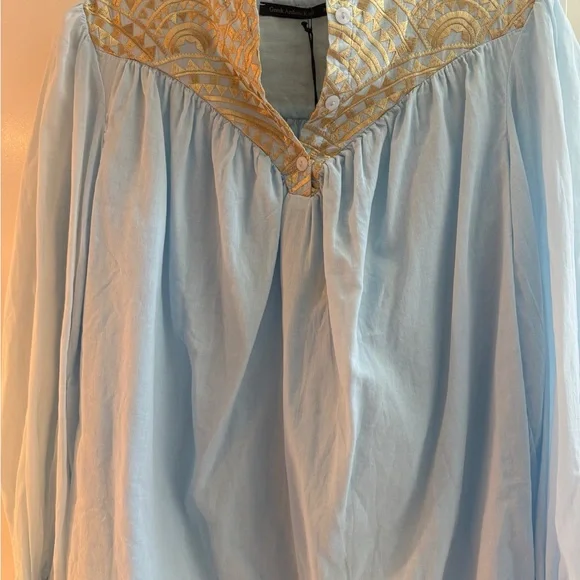 NEW Greek Archaic Kori Mao Collar Long Sleeve Shirt - Picture 11 of 14